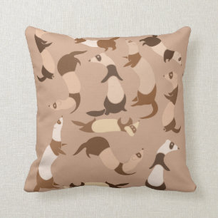 Ferrets pattern cushion