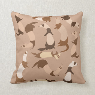 Ferrets pattern cushion