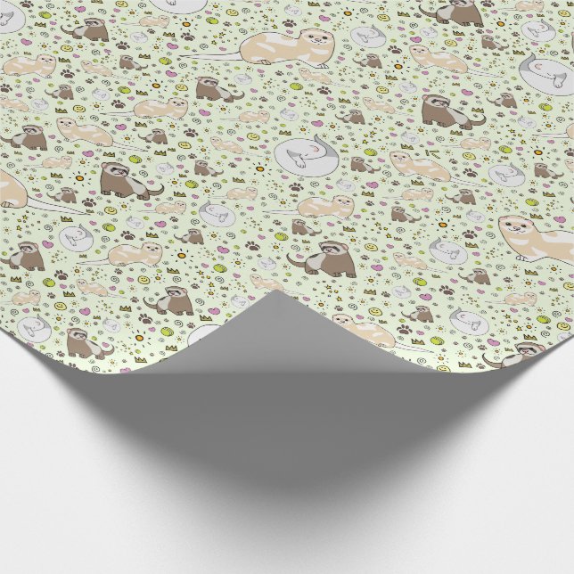 Ferrets Wrapping Paper (Corner)