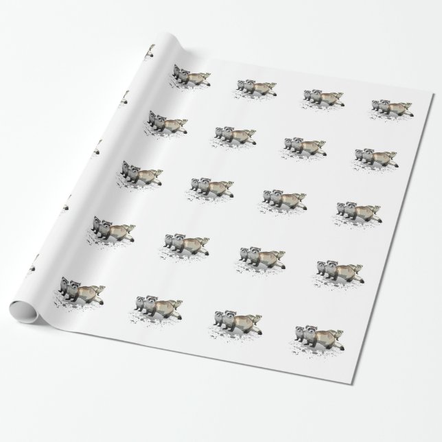 Ferrets Wrapping Paper (Unrolled)