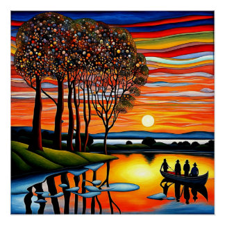 Ferried across the river poster