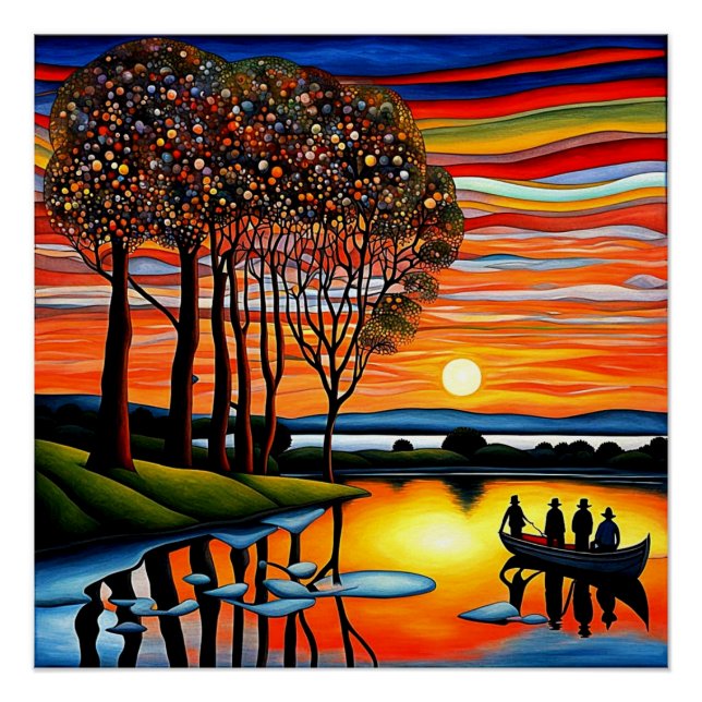 Ferried across the river poster (Front)