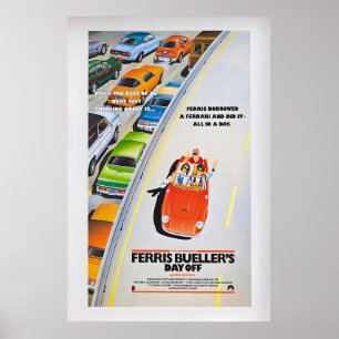 Ferris Bueller's Day Off Movie Poster  Vintage