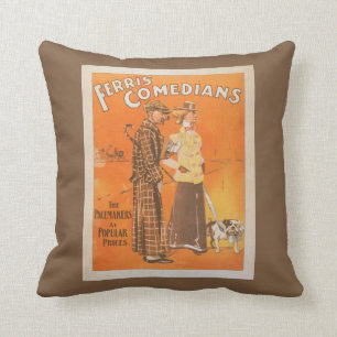 Ferris Comedians "Pacemakers at Popular Prices" Cushion