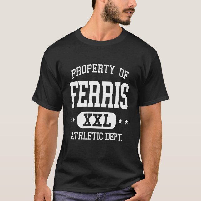 Ferris Retro Athletic Property Dept  1 T-Shirt (Front)