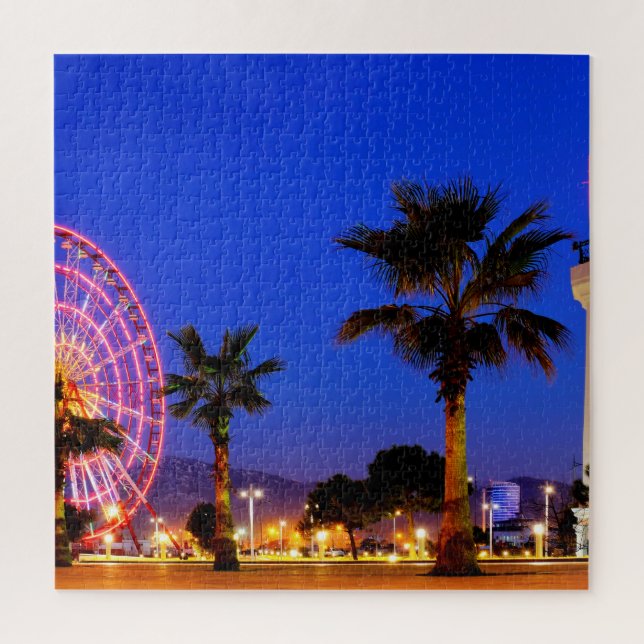 Ferris wheel and lighthouse jigsaw puzzle (Vertical)