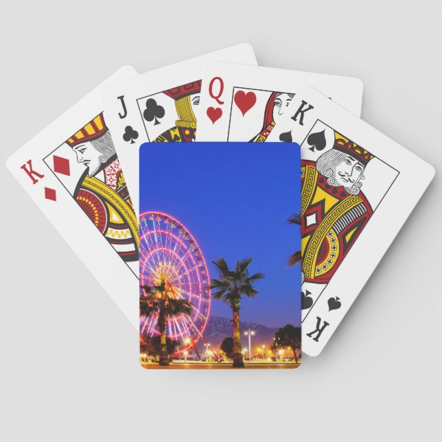 Ferris wheel and lighthouse playing cards (Back)
