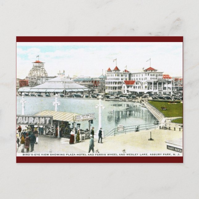 Ferris Wheel, Asbury Park, NJ Vintage Postcard (Front)