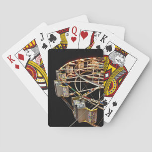 Ferris Wheel at an Amusement Park Playing Cards