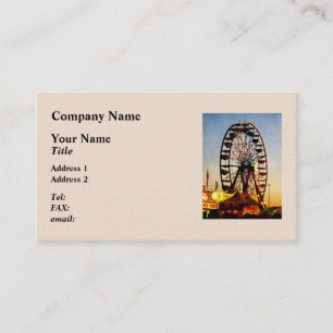 Ferris Wheel at Night Business Card