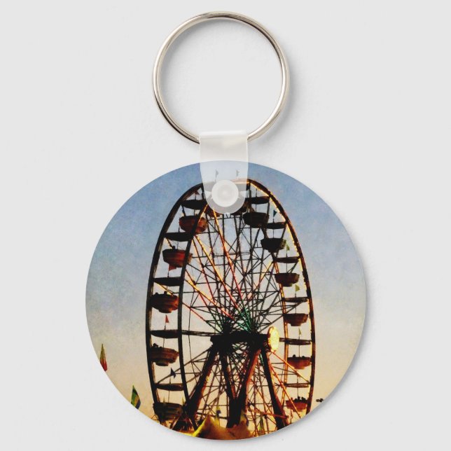Ferris Wheel at Night Key Ring (Front)