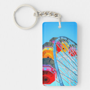 Ferris Wheel at Santa Monica Pier, California Key Ring