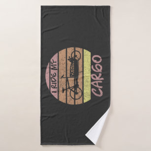 Ferris wheel at sunset, retro, cargobike bath towel