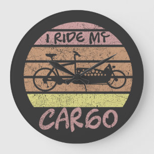 Ferris wheel at sunset, retro, cargobike large clock