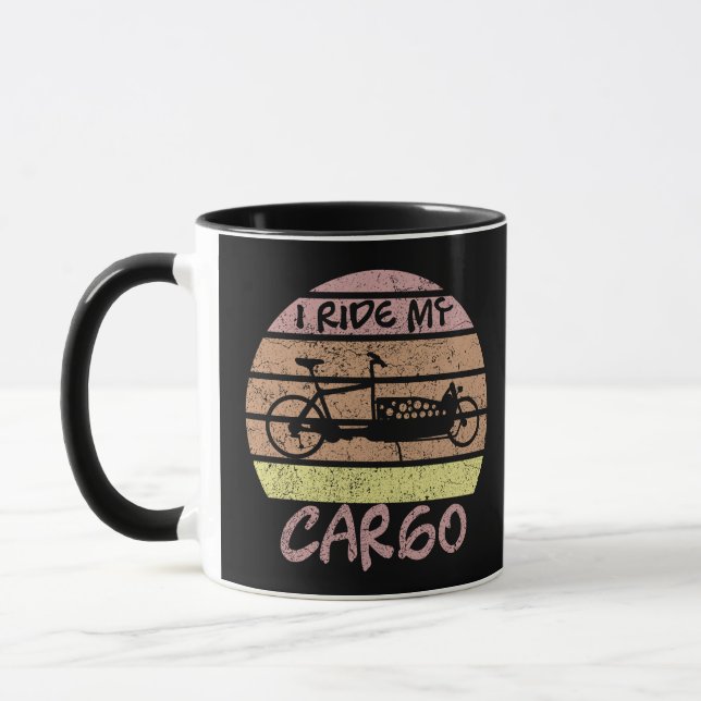 Ferris wheel at sunset, retro, cargobike tas mug (Left)