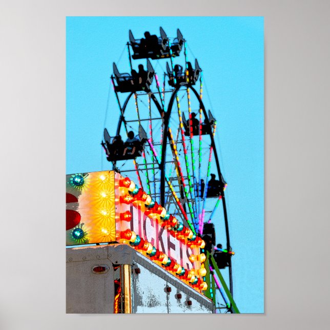 Ferris Wheel at the County Fair Poster (Front)