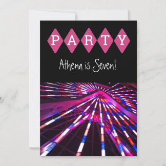 Ferris Wheel Carnival Birthday Invitation