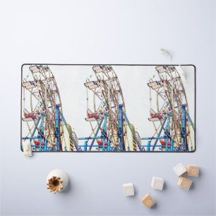 Ferris Wheel-Chalk Outline by Shirley Taylor Desk Mat