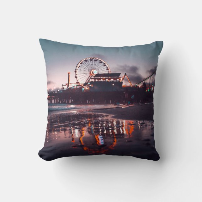 Ferris wheel during golden hour cushion (Front)