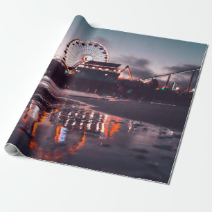 Ferris wheel during golden hour wrapping paper