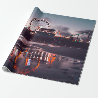 Ferris wheel during golden hour wrapping paper