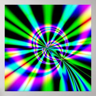 Ferris Wheel Fractal Art Poster