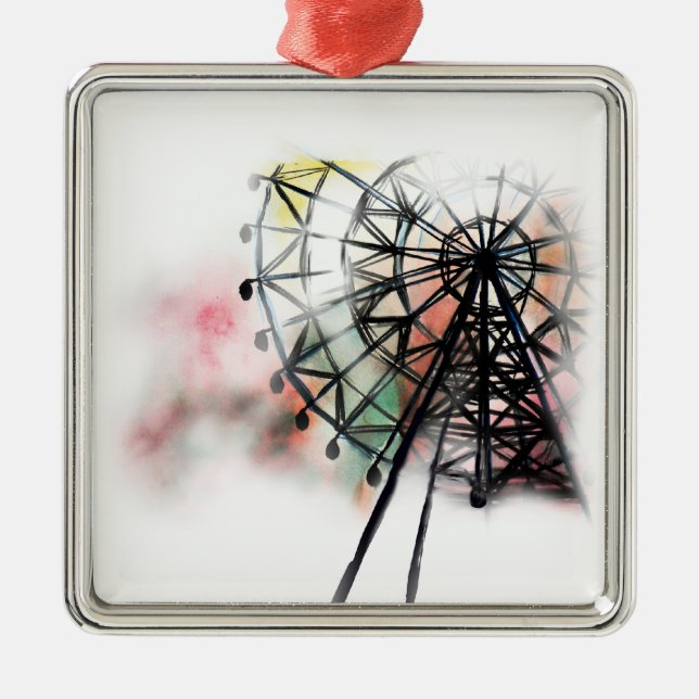 Ferris Wheel Metal Tree Decoration (Front)