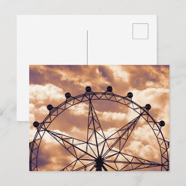 Ferris wheel on sky postcard (Front/Back)