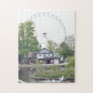 Ferris Wheel River Avon Warwickshire UK Jigsaw Puzzle