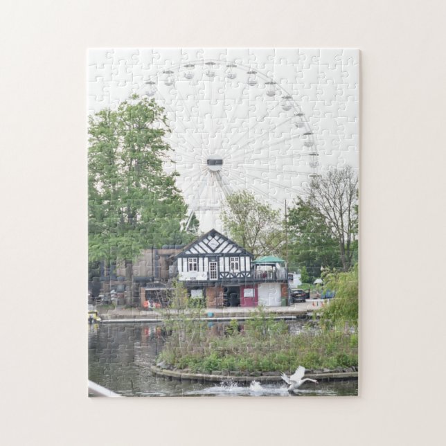 Ferris Wheel River Avon Warwickshire UK Jigsaw Puzzle (Vertical)