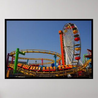 Ferris Wheel & Rollercoaster Poster