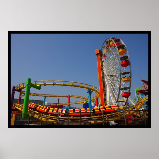 Ferris Wheel & Rollercoaster Poster (Front)