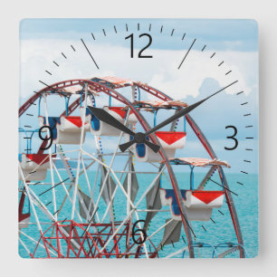 Ferris whell square wall clock