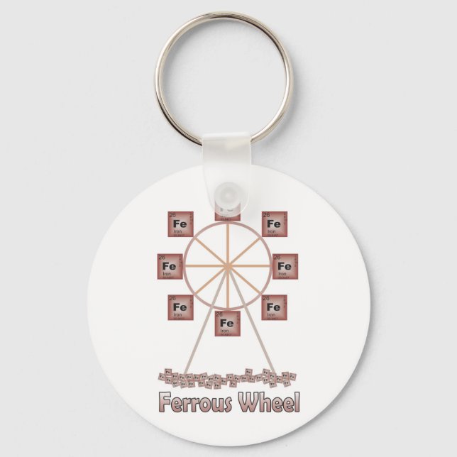 Ferrous Wheel Iron Chemistry Item Key Ring (Front)