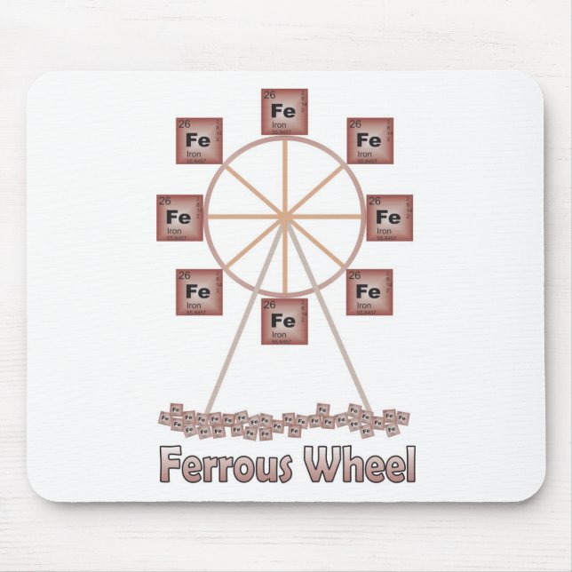 Ferrous Wheel Iron Chemistry Item Mouse Mat (Front)