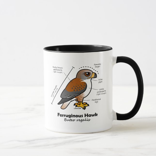 Ferruginous Hawk Statistics Mug (Right)