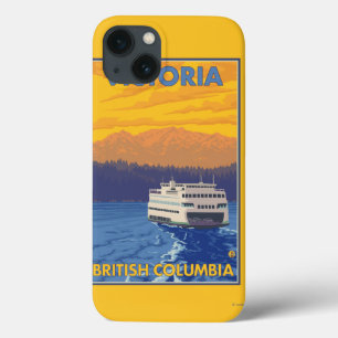 Ferry and Mountains - Victoria, BC Canada iPhone 13 Case