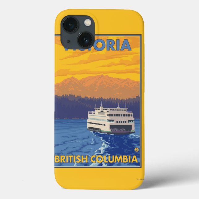 Ferry and Mountains - Victoria, BC Canada Case-Mate iPhone Case (Back)