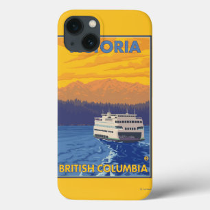 Ferry and Mountains - Victoria, BC Canada iPhone 13 Case