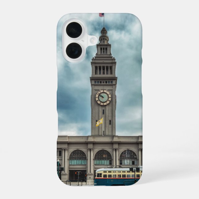 Ferry Building Clock Tower iPhone 16 Case (Back)