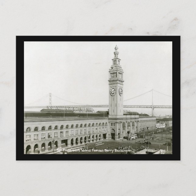 Ferry Building, San Francisco Vintage Postcard (Front)