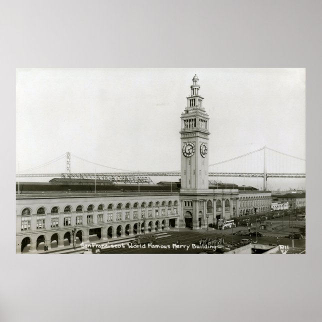 Ferry Building, San Francisco Vintage Poster (Front)