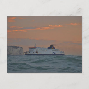 Ferry Entering Dover Postcard