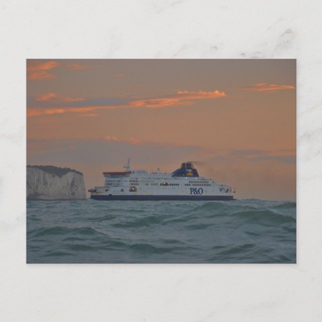 Ferry Entering Dover Postcard (Front)