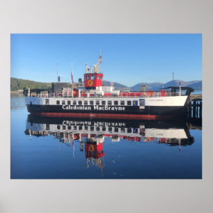 Ferry Loch Riddon, moored at Rothesay, Scotland Poster
