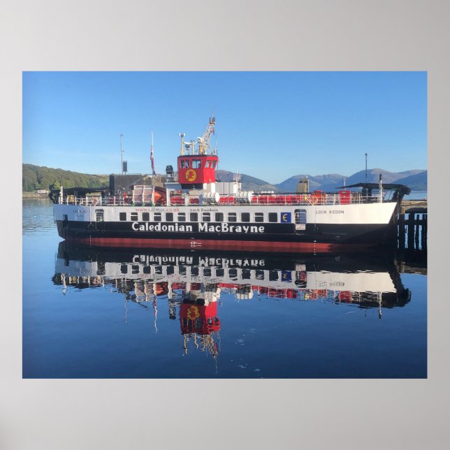 Ferry Loch Riddon, moored at Rothesay, Scotland Poster (Front)
