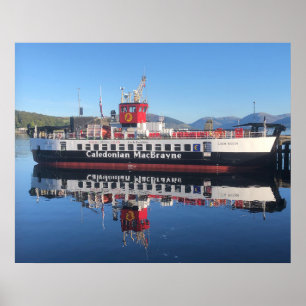 Ferry Loch Riddon, moored at Rothesay, Scotland Poster