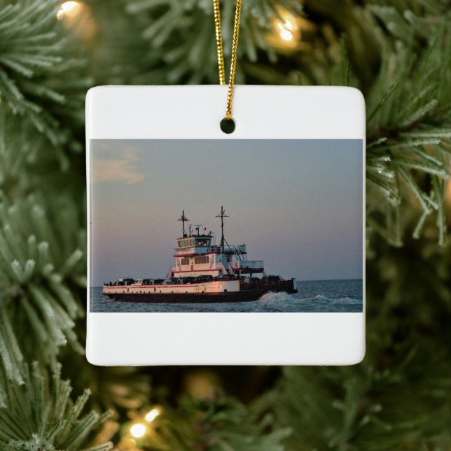 Ferry on the Water Ceramic Ornament (Tree)