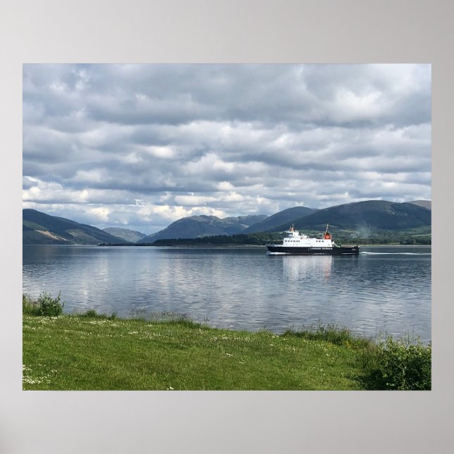 Ferry Sailing into Rothesay Bay, Isle of Bute on a Poster (Front)
