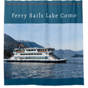 Ferry Sails Beautiful Lake Como Shower Curtain
